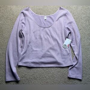 BP Lavender Long Sleeve Top Large NWT